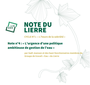Note du Lierre sur la gestion de l'eau